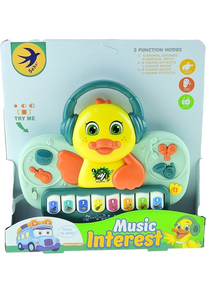 Oyuncak Ördek Dj Ördek Piyano Işıklı Sesli 30 cm modelleri