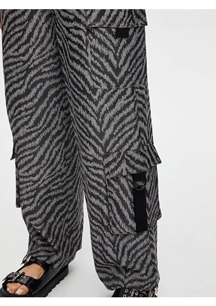 Kendinden Jakarlı Kargo Cep Detaylı Wide Leg Fit Viskon Pantolon S25PNT026 fırsatları