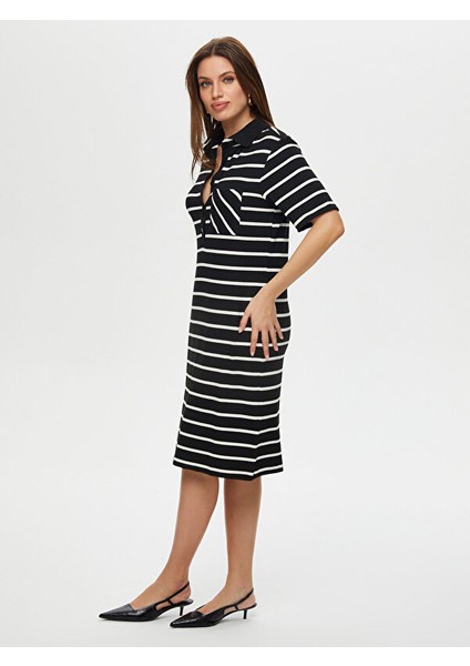 Polo Yaka Çizgili Kaşkorse Elbise S25ELB032 fiyatları