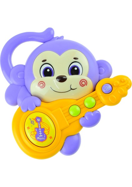 Oyuncak Maymun Gitarist Maymun Işıklı Sesli 15 cm