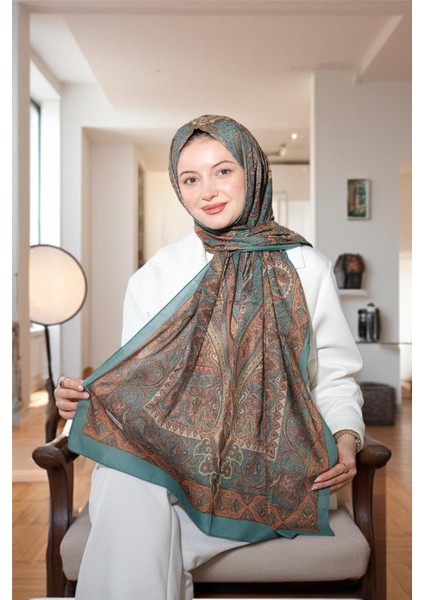 Soft Etnik 0222 Derin Yeşil Şal