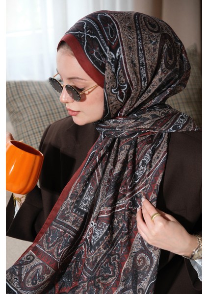 Soft Etnik 0181 Fındık Kabuğu Şal