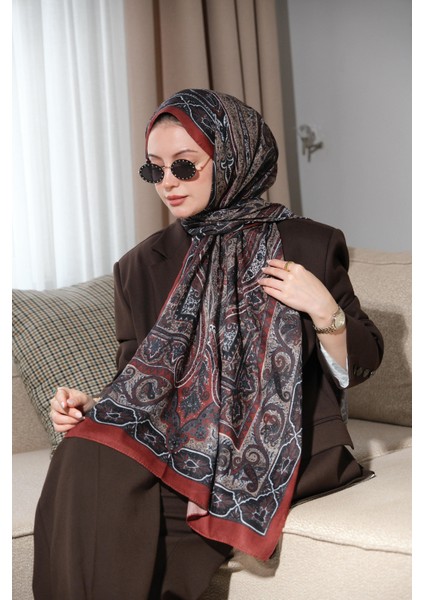 Soft Etnik 0181 Fındık Kabuğu Şal