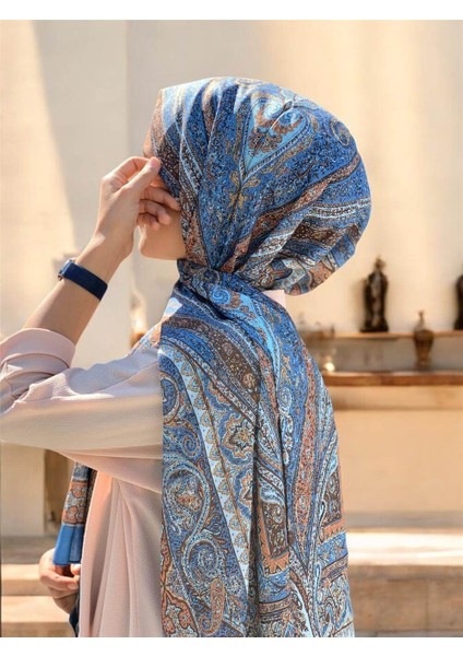 Soft Etnik 0181 Kot Mavi Şal