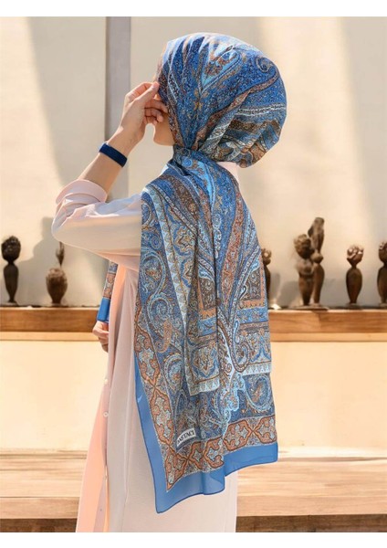 Soft Etnik 0181 Kot Mavi Şal