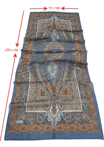 Soft Etnik 0181 Kot Mavi Şal