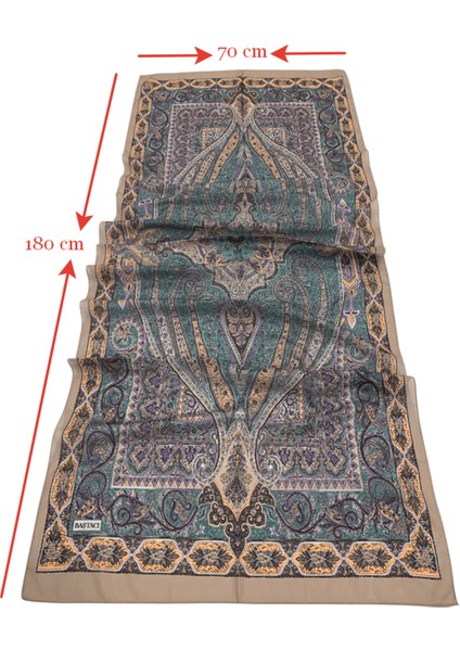 Soft Etnik 0181 Soft Yeşil Şal