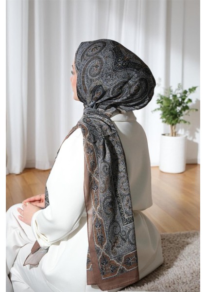 Soft Etnik 0222 Kahverengi Şal