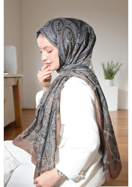 Soft Etnik 0222 Kahverengi Şal