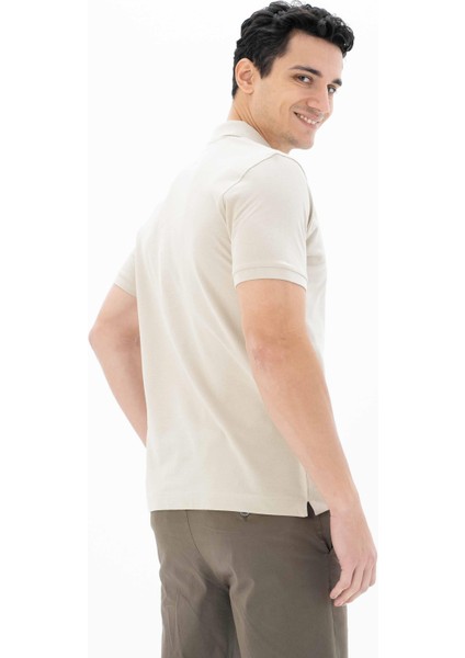 Erkek %100 Pamuk Basic Polo Yaka Regular Fit T-shirt Y25374351201