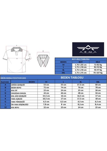 Erkek %100 Pamuk Basic Polo Yaka Regular Fit T-shirt Y25374351201