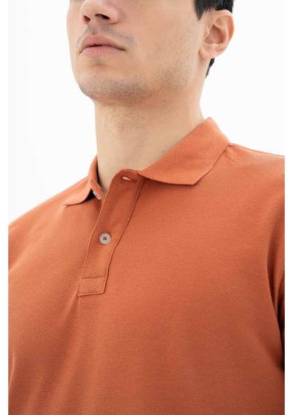 Erkek %100 Pamuk Basic Polo Yaka Regular Fit T-shirt Y25374351201 fiyatları