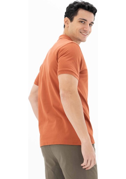 Erkek %100 Pamuk Basic Polo Yaka Regular Fit T-shirt Y25374351201