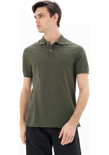 Erkek Baskılı Regular Fit % 95 Pamuklu %5 Likralı Polo Yaka T-Shirt Y25374302701 fırsatları