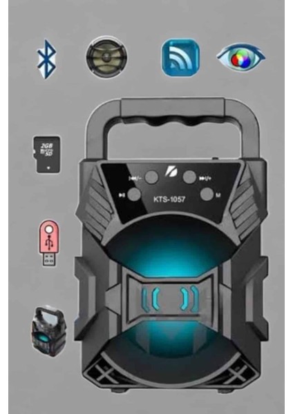 Yüksek Performanslı Bluetooth Hoparlör Kablosuz Taşınabilir