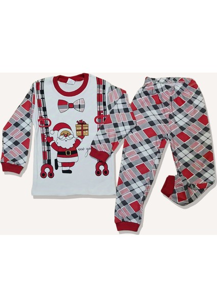 Noel Baba Baskılı Yılbaşı Pijama Takımı