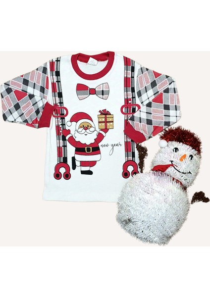 Noel Baba Baskılı Yılbaşı Pijama Takımı fiyatları