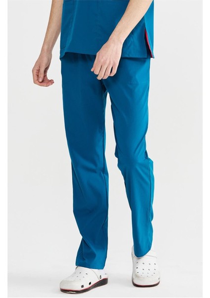 Ultralycra Basic - Likralı Doktor Hemşire Scrubs Tek Alt Cerrahi Forma (Unısex), Petrol Mavi modelleri