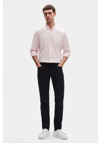 Ds Damat Comfort Pembe Düğmeli Yaka Rahat Kesim Keten Görünümlü %100 Pamuk Gömlek 2HC02ORT64265 fiyatları
