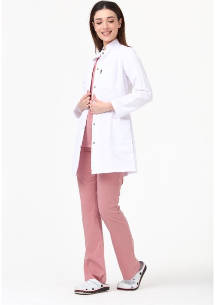 Hakim Yaka 85 cm Doktor Hemşire Öğretmen Önlüğü (Kadın), Beyaz modelleri