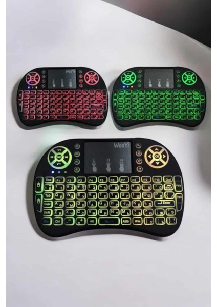 USB Bağlantılı Mini Q Klavye Işıklı Tüm Cihazlara Uyumlu