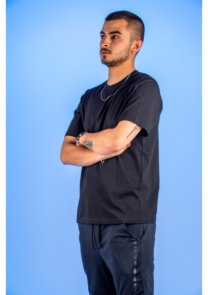 Erkek Siyah Bisiklet Yaka T-shirt fiyatları