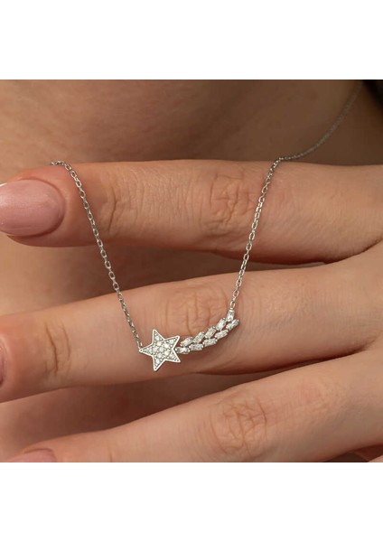 Gümüş Kayan Yıldız Kadın Kolye fiyatları