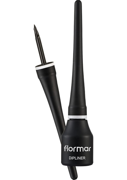 Yoğun Pigmentli İnce Keçe Fırçalı Yarı Mat Dipliner (Siyah) 2