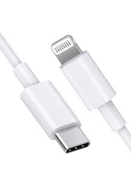 Hızlı Şarj ve Veri Transferi Type-C -Lightning 3.0A Beyaz Kablo