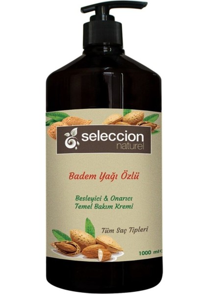 Naturel 1000 ml Saç Kremi Badem Yağı Özlü