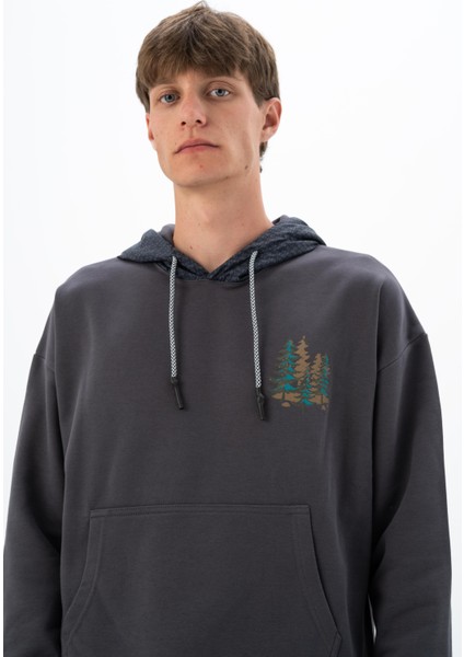 Erkek Regular Fit Kanguru Cepli Sweatshirt K26254925701