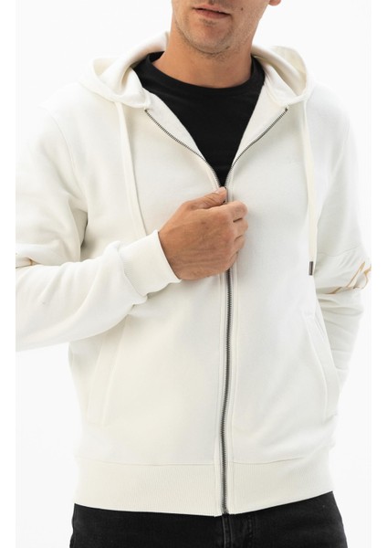 Erkek Fermuarlı Kapüşonlu Sweatshirt K24324949701