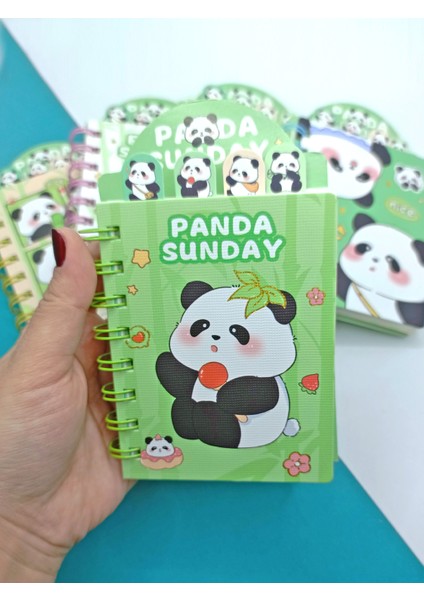 Sevimli Panda Ayraçlı Mini Not Defteri (9X14,5 Cm) - Süslü Panda fiyatları