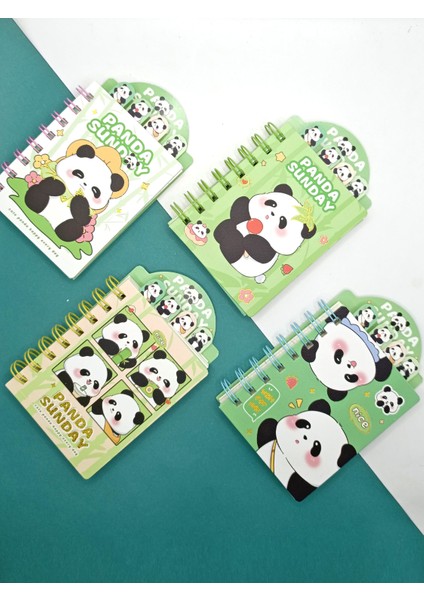 Sevimli Panda Ayraçlı Mini Not Defteri (9X14,5 Cm) - Süslü Panda fırsatları