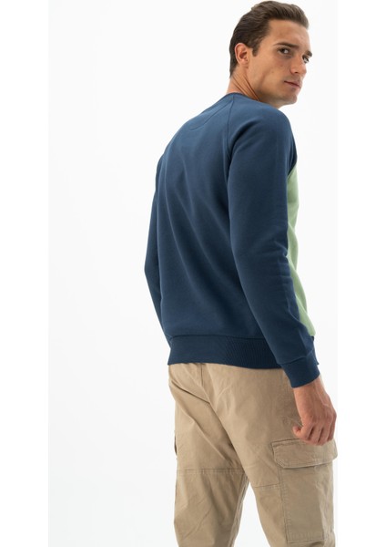 Erkek Büyük Beden Bisiklet Yaka Sweatshirt K24124884401