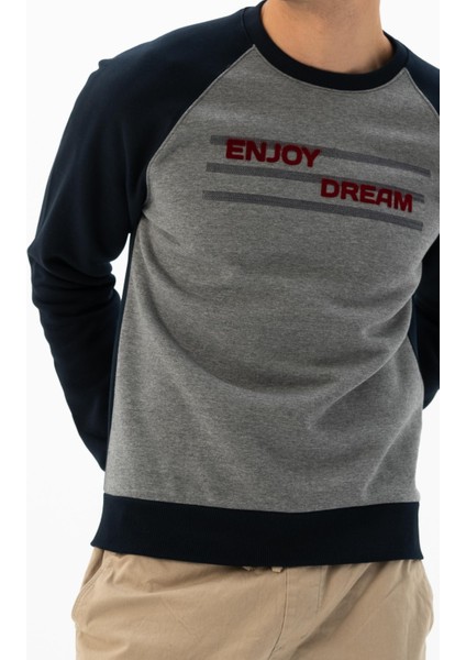 Erkek Büyük Beden Bisiklet Yaka Sweatshirt K24124884401 fiyatları