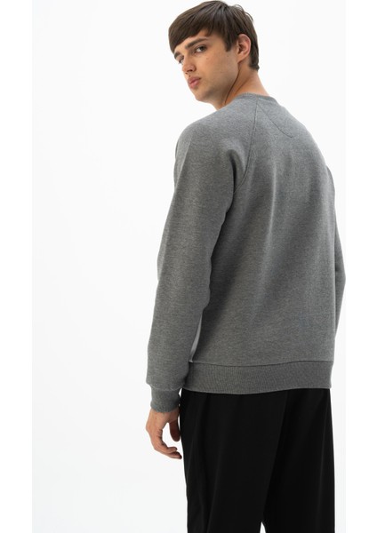 Erkek Büyük Beden Bisiklet Yaka Sweatshirt K24124884401