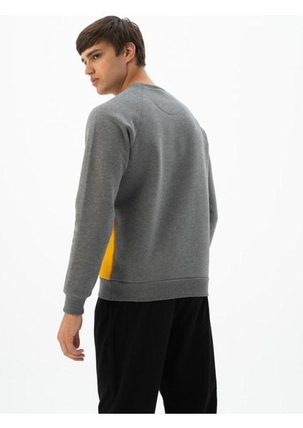 Erkek Büyük Beden Bisiklet Yaka Sweatshirt K24124884401