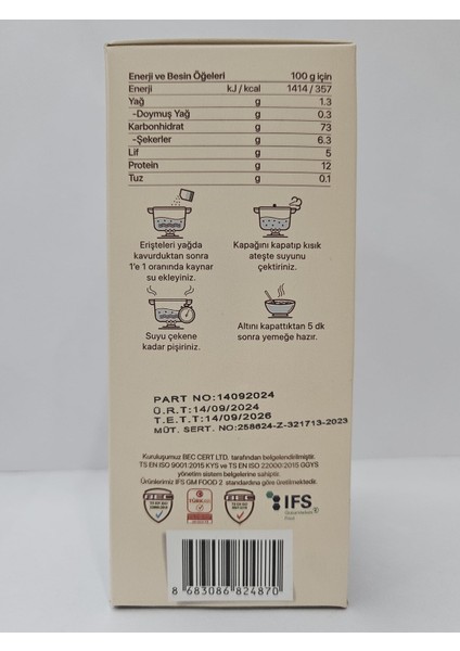 Sebzeli Erişte 350 gr