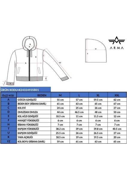 Erkek Kapüşonlu Sweatshirt K24324935801