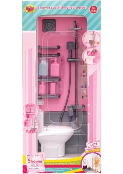 Kutuda Klozetli Banyo Seti Eğlenceli ve Gerçekçi Oyuncak Tasarımı
