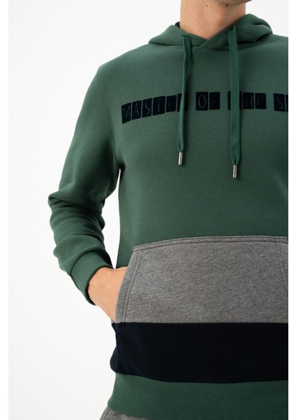 Erkek Kanguru Cepli Kapüşonlu Sweatshirt K24254928101