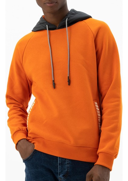 Erkek Kanguru Cepli Kapüşonlu Sweatshirt K24254928301