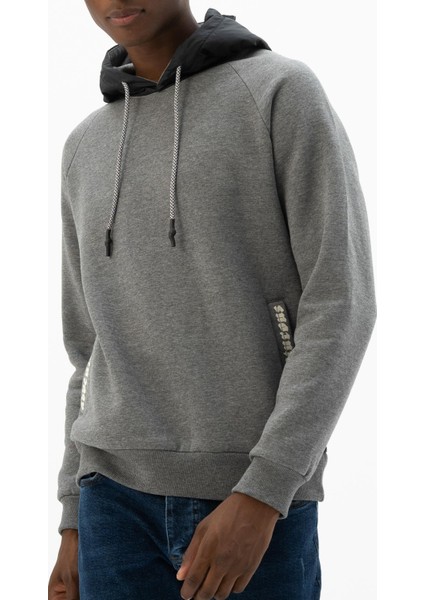 Erkek Kanguru Cepli Kapüşonlu Sweatshirt K24254928301