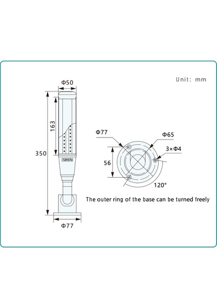 D022-P 24V Dc Buzzer 3 Renk Ikaz Lambası