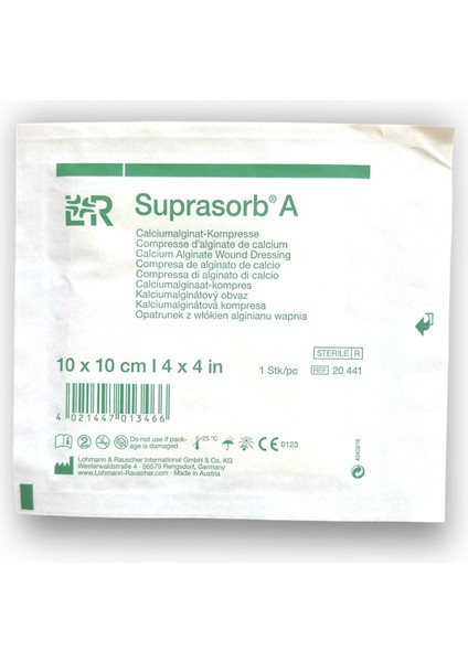 Suprasorb A Kalsiyum Aljinat Yara Örtüsü 10 x 10 cm - Ref 20441 - 1 Adet