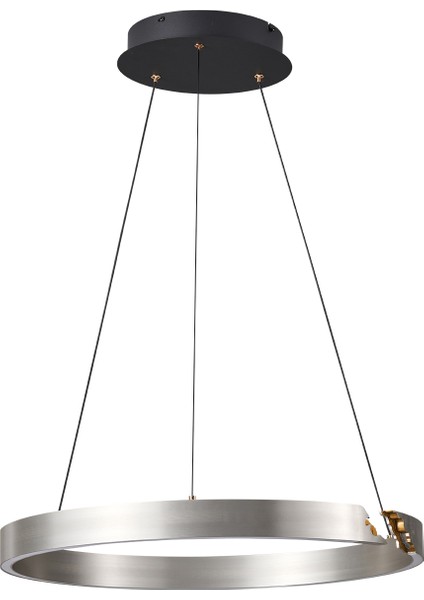 Late Gri 60'lık Yuvarlak 41 Watt Modern Sarkıt Salon LED Avize
