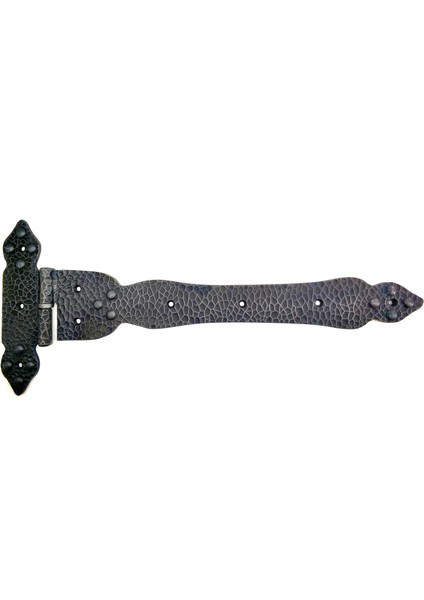 Antika Tarz Dekoratif Pirinç Kuyruklu Yönlü Dövme Menteşe - Battal, Oksit