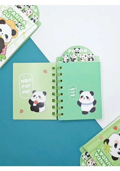 Sevimli Panda Ayraçlı Mini Not Defteri (9X14,5 Cm) - Komik Pandalar fiyatları