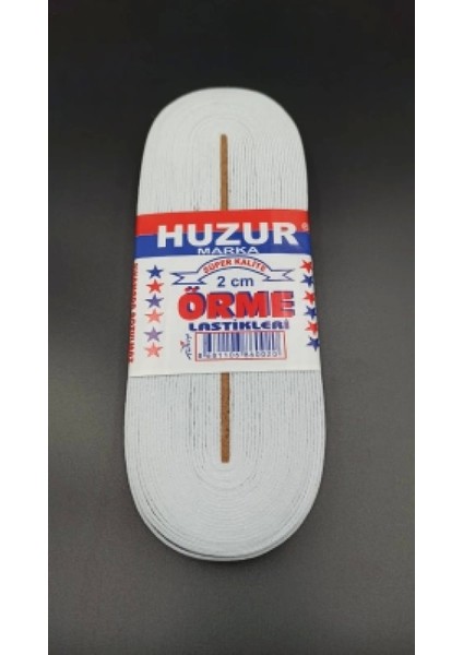 Beyaz - 2cm Paça Lastik Yassı Geniş 10MT (4887)